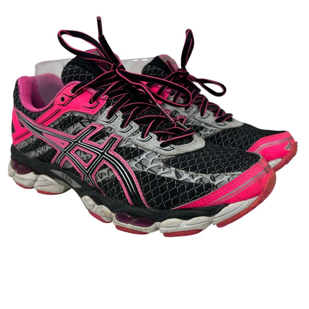 Asics Gel Cumulus Black Pink Running Sneakers 7